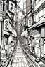 Placeholder: Tokyo alley, line arts