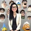 Placeholder: a portrait of smiling woman wearing ivory blazer with white shirt inside. long black hair, messy hair. light skin. black eye pupils. big nose. pear face shape. wearing small rectangle crystal clear glasses. thick eyebrow. pixar style. 3D. 4k. portrait. highly detailed. sharp focus. high resolution. full color. cinema lighting