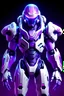Placeholder: Futuristic soldier that heavily resembles a Galactic Federation Marine from Metroid Prime 3. Has purple lighting for the visor and arm cannon, and is white armor.