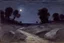 Placeholder: Night, rocks, trees, begginer's landscape, friedrich eckenfelder and willem maris impressionism paintings