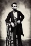 Placeholder: Abraham Lincoln killing a vampire background vintage photography, beautiful, Tumblr aesthetic, retro vintage style, HD photography, hyperrealism