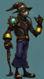 Placeholder: wizard 101 character in the style of cyber punk