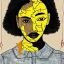 Placeholder: a brain exploding. kintsugi. Chaos. Portrait of a young black woman crying.a mind fracturing.confusion. Tears the colour of oil. Depression seeping out of her eyes nose and mouth like a oil spill