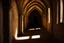 Placeholder: Church interior, corridor, medieval, shadows,