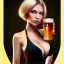 Placeholder: Thicc girl with short blond hair wearing German dress holding beer