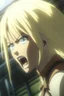 Placeholder: Attack on Titan screencap of a female Blonde girl attacks