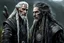 Placeholder: ancient grizzled, gnarled elf vagabond wanderer, long, grey hair streaked with black, highly detailed facial features, sharp cheekbones. His eyes are black. He wears weathered roughspun Celtic clothes, emaciated and tall, with pale skin, full body , thigh high leather boots and has a dark malevolent aura within swirling maelstrom of ethereal chaos in the comic book style of Bill Sienkiewicz and Jean Giraud Moebius in ink wash and watercolor, realistic dramatic natural lighting