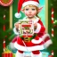 Placeholder: elf as dollie deluxe, bright eyes, playing card, santa