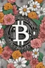 Placeholder: Bitcoin cryptocurrency alone are in the full blooming flowers