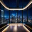 Placeholder: in luxury hall in top floor of skyscrapper in moder city at night sky, ,city scape at backgrownd