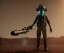 Placeholder: Alien, gas mask, gun, holding gun, hands, metal, Mars, squishy, vest, x