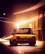 Placeholder: fiat 126p, city. high speed. bokeh. lens flare. warm lights. high detailed