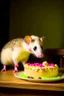 Placeholder: Opossum and birthday cake