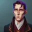 Placeholder: Portrait of a 30 year old warlock like Sherlock Holmes and Mary Poppins