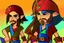 Placeholder: Cartoony and muscular Captain Jack Sparrow, Legend Of Zelda: Wind Waker style, stylized, colorful, adventurous.