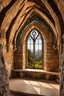 Placeholder: a real foto of a new gothic architecture on design of romanian massive series of natural amphitheaters carved from stone with geological crystalline structures growing in a myriad of colors across the landscape,and forming new living architectural forms most part in relief(ground) with big windows and terases,16k,sharp detailes, trending on artstation, sharp focus, studio photo, intricate details, highly detailed,