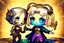 Placeholder: cute blonde chibi princess fighting with an ugly giant monster with a golden laser sabre, golden coin stacks, pond, in sunshine, H.R. Giger, anime, steampunk, surreal, watercolor and black in outlines, golden glitter, ethereal, cinematic postprocessing, bokeh, dof