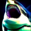 Placeholder: Great White Shark oil on canvas portrait , perfect composition, perfect anatomy, perfect contrast, intrincate detail, with two eyes, intense stare, realistic image, high resolution 8k, by Caravaggio