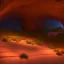 Placeholder: Cave in a desert mountain, hyper realistic, photography, rays, amazing lighting