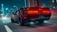 Placeholder: extreme street customized 2025 Dodge challenger, racing down an urban highway at night, vibrant neon lights reflecting off the sleek body, rear view showcasing intricate modifications and a powerful exhaust, dynamic motion blur emphasizing speed, cinematic framing with a dramatic skyline backdrop, high-resolution, stunning details, trending on artstation, 4K UHD image