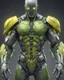 Placeholder: ANDROID man, torso with arms, full body armor, hyper detailed 8k colored pewter, yellow green and silver, incubus, detailed digital painting by Adam Martinakis, Howard Lyon, Alejandro Jansson, Aleksi Briclot, background art by Aaron Miller, ultra - fine detail, 16k, artstation trend, sharp focus, studio shot, intricate details