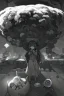 Placeholder: little girl watch Hiroshima bomb, greyscale