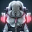 Placeholder: Rabbit toddler, smile, steampunk headphone, sunglass, gangsta neckless, full body, magrnt puffer jacket, manila background, dramatic lighting, hyper realistic, unreal engine 5, 16k