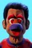 Placeholder: Waist up muppet Portrait, Nicolas maduro us muppet doll, Venezuelan president, tracksuit red blue and yellow, mustache, photo studio, red background, unreal engine 5, concept art, art station, ray tracing, lumen lighting, ultra detail, volumetric lighting, 3d.