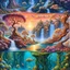 Placeholder: Imaginary landscape trees. . And he sells. Meh. lake.Underwater ornamental fish perfect anatomy, fantasy, vibrant digital art professional award winning masterpiece, oil on canvas Atmospheric extremely detailed Josephine Wall