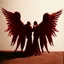 Placeholder: burgundy angel wings