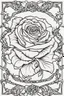 Placeholder: rose flower picture coloring page with decorative border