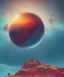 Placeholder: colorful planets. ink, poster, acrylic, beksinski