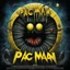 Placeholder: Dramatic modern movie poster art for blockbuster horror movie for "Pac-Man" by David Cronenberg, lovecraftian weirdness, Sinister zombiefied Pac-man, digital illustration, surreal horror, text: "PAC-MAN", poster art by Leszak Bujnowski and Ben Goossens