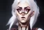 Placeholder: portrait fantasy mechanical woman pearl white hair pearl eyes