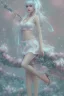 Placeholder: full body shot of Cotton candy girl, digital painting, high quality,standing pose, by IrinaKapi