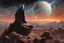 Placeholder: night, cosmic and epic influence, fantasy, movie wallpaper influence, rocks, mountains, sci-fi, walter leistikow, hans am ende, and ernest welvaert impressionism paintings