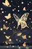 Placeholder: Bubbles and Butterflys flying to the sky at midnight