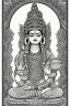 Placeholder: Hinduism, modern realistic cartoon drawing, grayscale, adult coloring pages, Hindu god Brahma, male god, wisdom, transformation, lined drawing, coloring page, 300 dpi, high quality print, painted portrait, full body, white hair , masculine, mature, handsome, upper body, muscular, hairy torso, fantasy, intricate, elegant, highly detailed, digital painting, artstation, concept art, smooth, sharp focus, illustration, 8K, HDR, masterpiece, pastel quad Color, 3D vector art, cute and quirky, fantasy