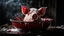 Placeholder: blood and a pig's head in blood in a large enameled bowl in the yard on the snow old, rural environment, winter, low light, dramatic atmosphere, high detailed, sharp focus, high realistic, perfect photo