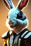 Placeholder: Sweet Rabbit mask, suit, photo studio, black background, unreal engine 5, concept art, ray tracing, lumen lighting, ultra detail, volumetric lighting, 3d.