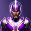 Placeholder: Cosmos super hero, purple costume,4k image, gray colour