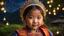 Placeholder: little very young Bhutan girl, beautiful, peaceful, gentle, confident, calm, wise, happy, facing camera, head and shoulders, traditional Bhutan costume, perfect eyes, exquisite composition, night scene, fireflies, stars, Himalayan view, beautiful intricate insanely detailed octane render, 8k artistic photography, photorealistic concept art, soft natural volumetric cinematic perfect light, chiaroscuro, award-winning photograph, masterpiece, Raphael, Caravaggio, Bouguereau, Alma-Tadema