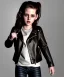 Placeholder: Kristen stewart toddler, full body, leather jacket, dramatic lighting, hyper realistic