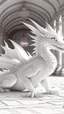 Placeholder: Specially Masterpiece fluffy adorable baby white dragon,run around the Palace