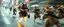 Placeholder: arch rocket ship on leaning scooter coated cat captain in high speed pursuit among neon rat cyber soldiers, with background motion blur