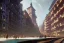 Placeholder: Elevated Train pass+trains+ corner building on sea+genoa street+turin+Italian medieval town+Italian city+alphonse mucha, greg rutkowski,matte painting, cryengine, hyper detailed, felix kelly, fantasy art, seb mckinnon