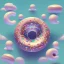 Placeholder: 100mm photo of isometric floating donut in the sky, surreal donut with sprinkles, intricate, high detail, behance, microworlds smooth, macro sharp focus, centered