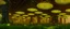 Placeholder: a huge library in forest with fireflies and yellow magic lights around trees that have wide leaves and broad trunked. Realistic