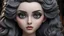 Placeholder: a close up of a statue of a woman, a surrealist sculpture, zbrush central contest winner, gothic art, big eyes with eyelashes, with wild hair and haunted eyes, realistic cute girl painting, corpse bride style, painted with a thin brush, very detailed and beautiful face, photorealistic disney, nicely detailed, face - up, maia sandu hyperrealistic, shot with Sony Alpha a9 Il and Sony FE 200-600mm f/5.6-6.3 G OSS lens, natural ligh, hyper realistic photograph, ultra detailed -ar 1:1 —q 2 -s 75