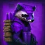 Placeholder: cyber honey badger (purple pallet)